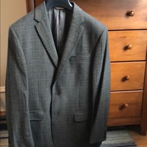 Brown plaid sport coat fully lined